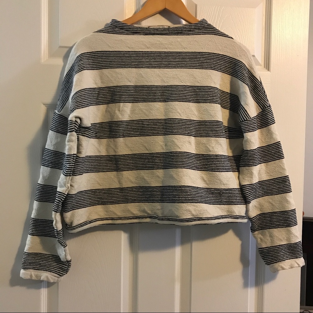 Anthropologie striped crop sweater